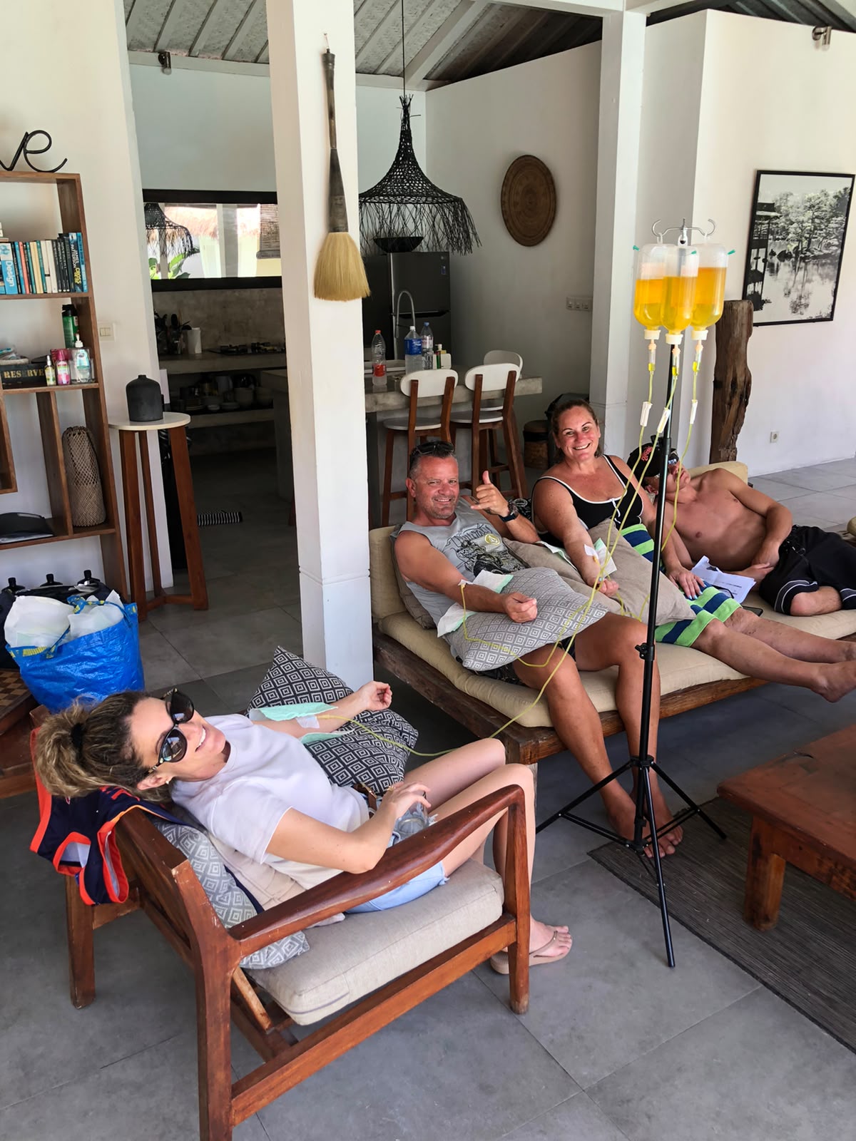 Family traveling in Bali and staying comfortable in the tropical heat